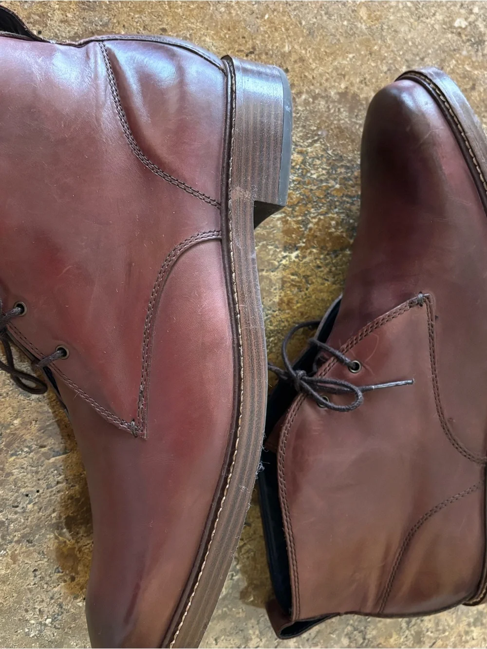 Cole Haan Men’s Chestnut Brown Leather Chukka Boots